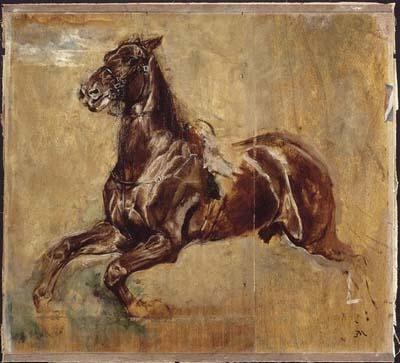 Jean-Louis-Ernest Meissonier Study of a horse Germany oil painting art